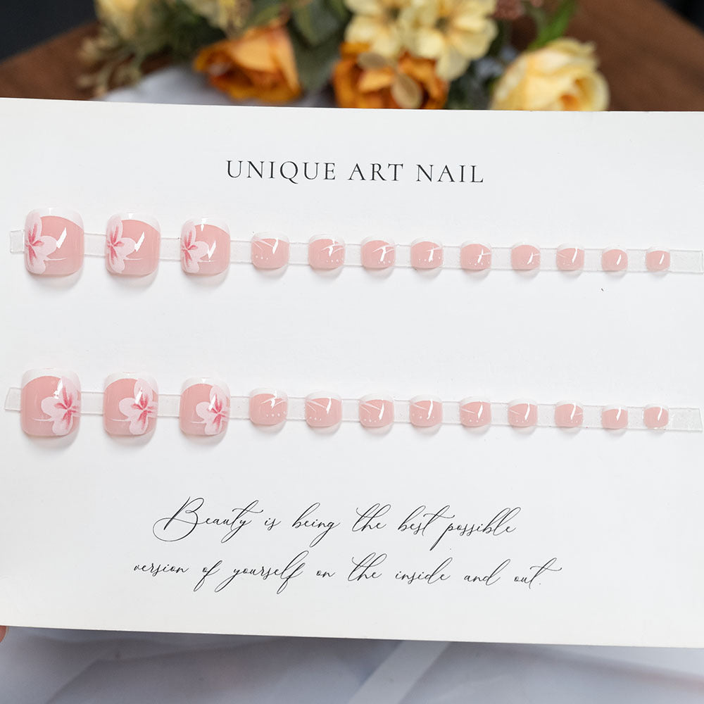 Artistic Floral Decorative Pedicure Nail Art