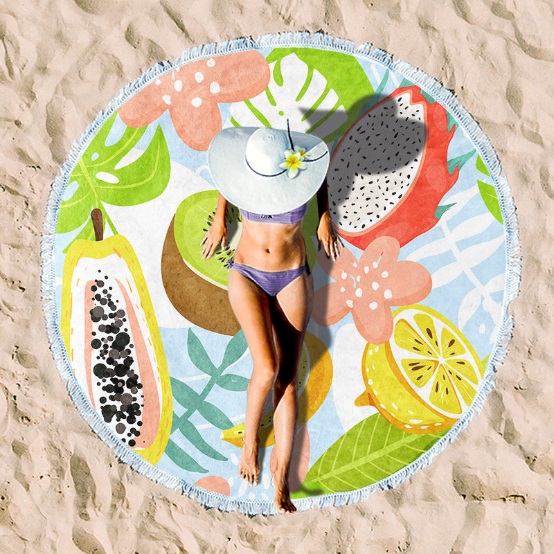 Rundstrand towel with unique sunset design Stornfield