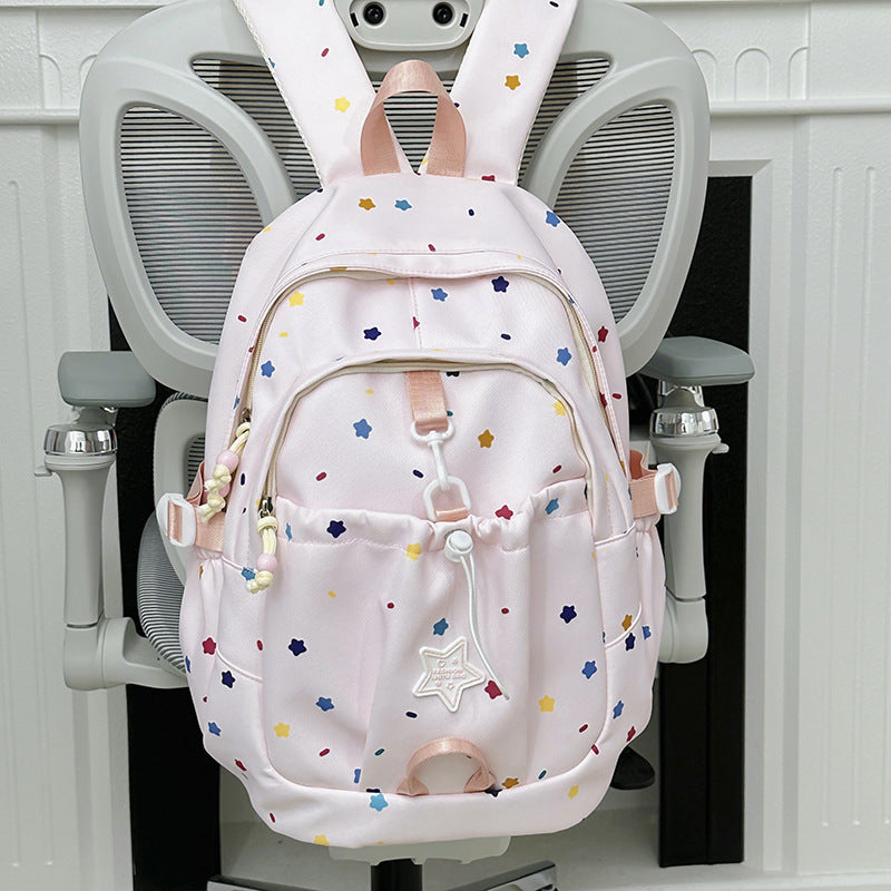 Backpack with Colorful Star Pattern and Versatile Compartments Stornfield