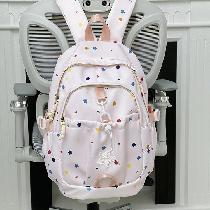 Backpack with Colorful Star Pattern and Versatile Compartments Stornfield