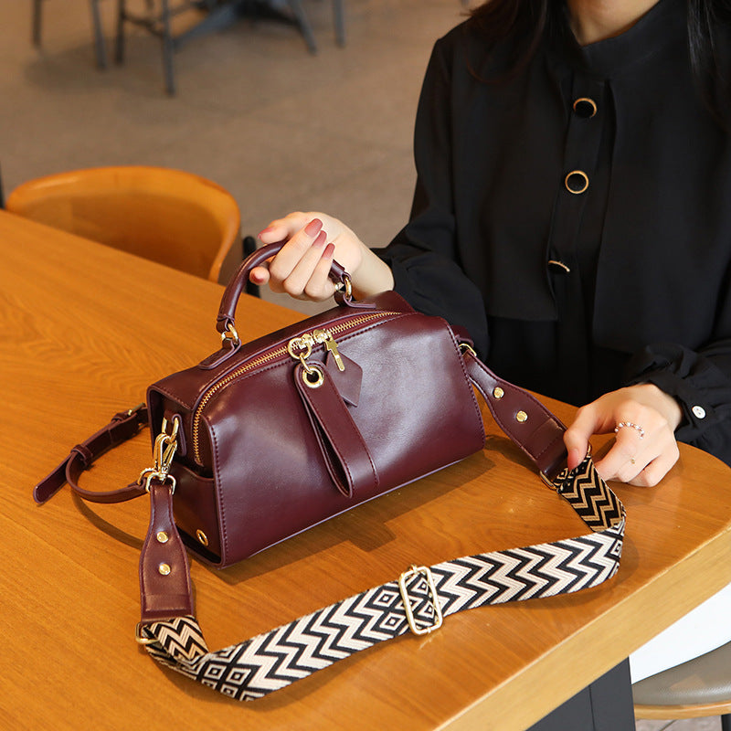 Versatile Handheld Leather Satchel Bag