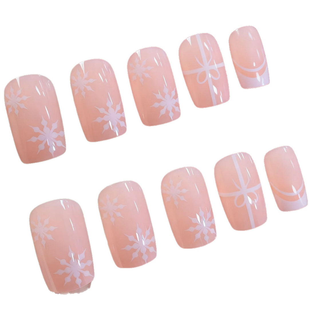 Elegant Holiday-Themed Acrylic Nail Art Enhancements Stornfield