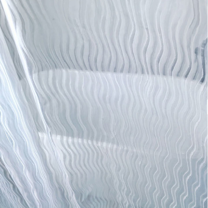 Textured Wave Pattern Shower Curtain Stornfield