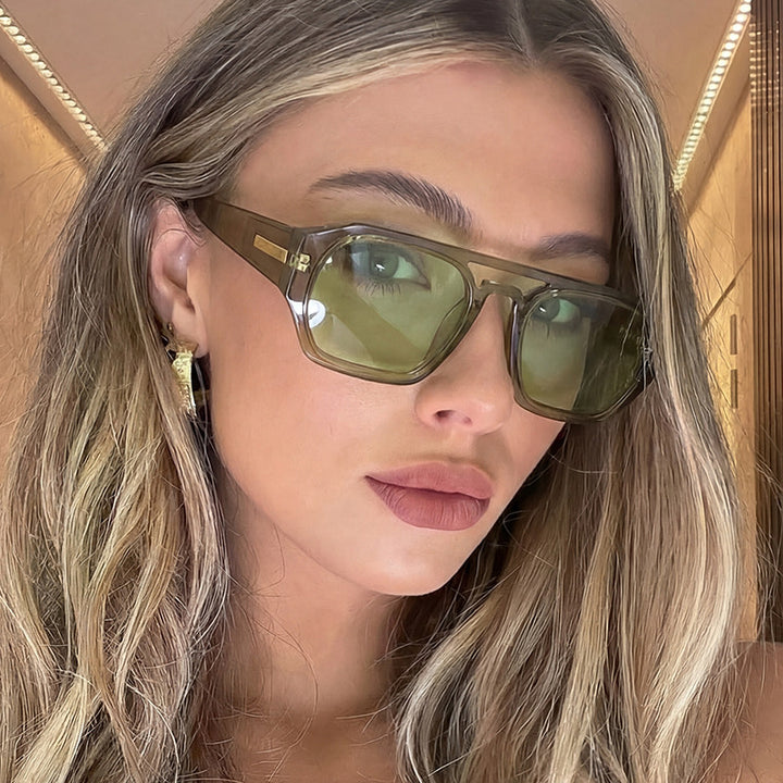 Women’s fashionable rectangular glasses with elegant metal accent Stornfield
