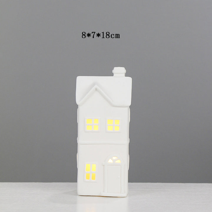 Ceramic House-Shaped Tea Light Holder Stornfeild