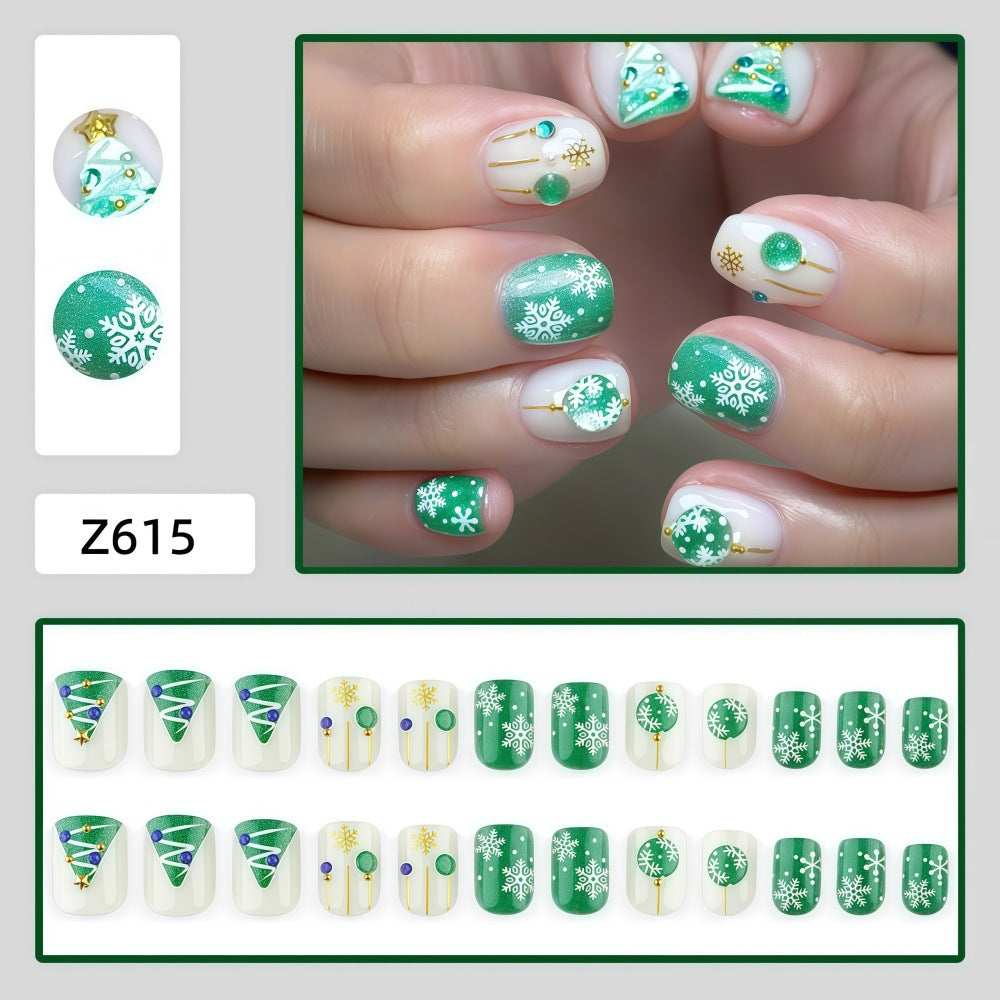 Artificial nail set with festive Christmas motifs Stornfield