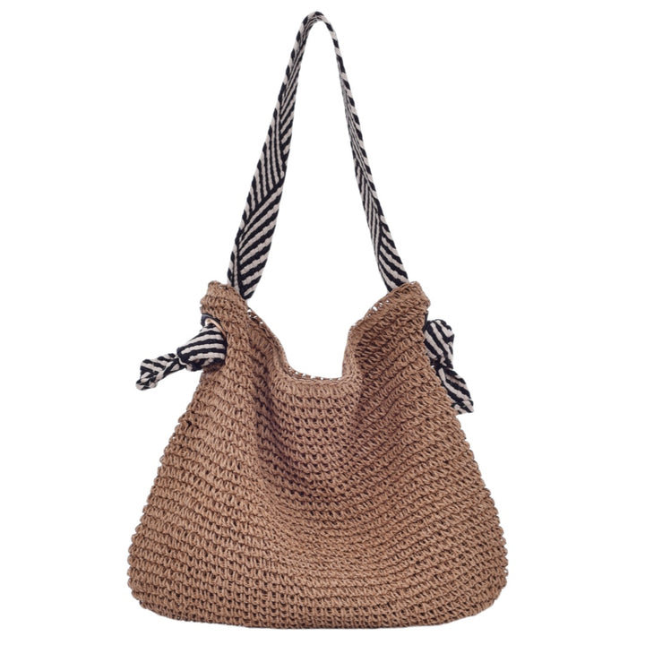 Handmade bucket bag with modern stripe pattern Stornfield