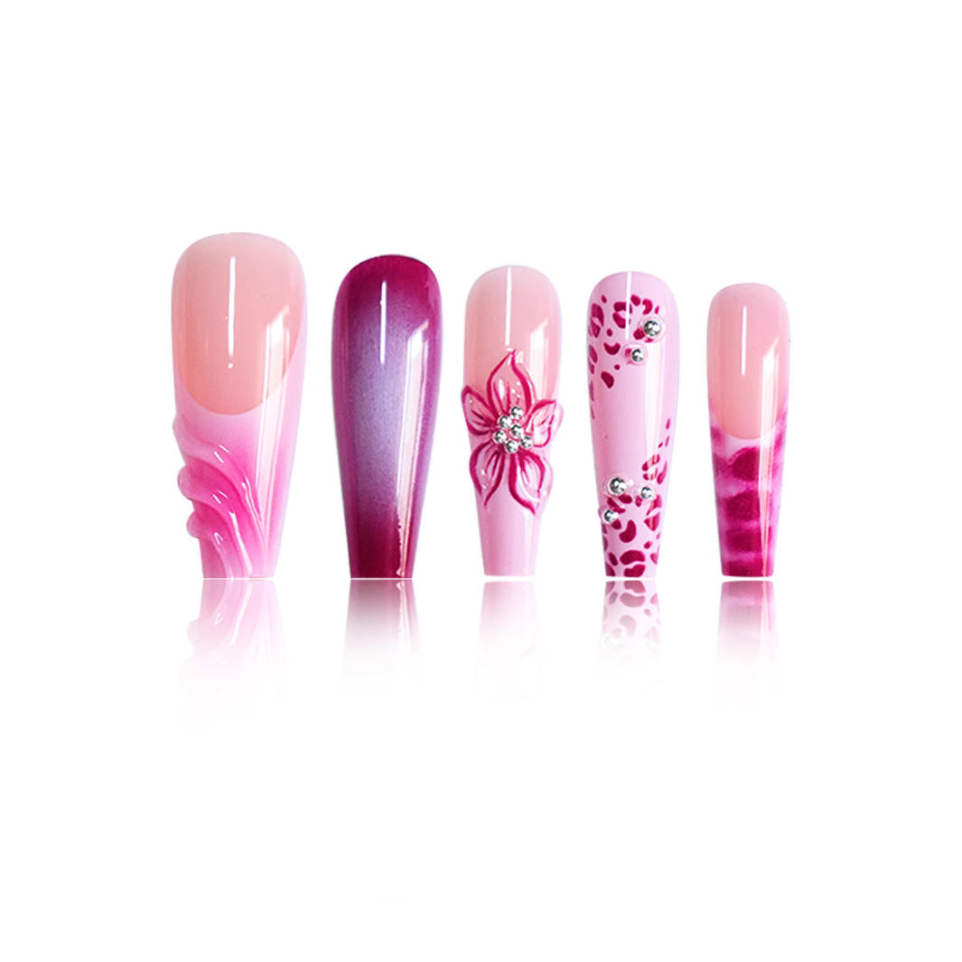 Floral Decorative Press-On Nail Art Stornfield