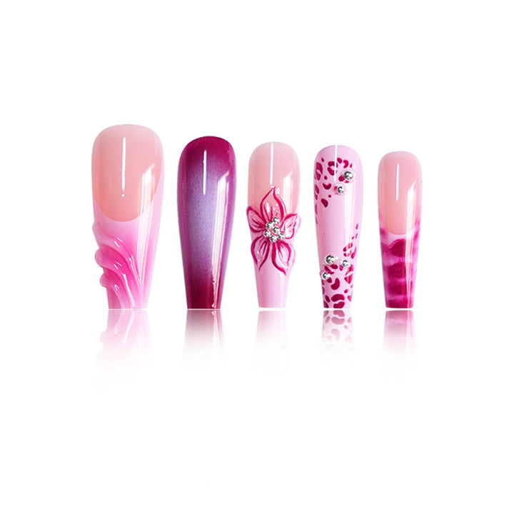 Floral Decorative Press-On Nail Art Stornfield