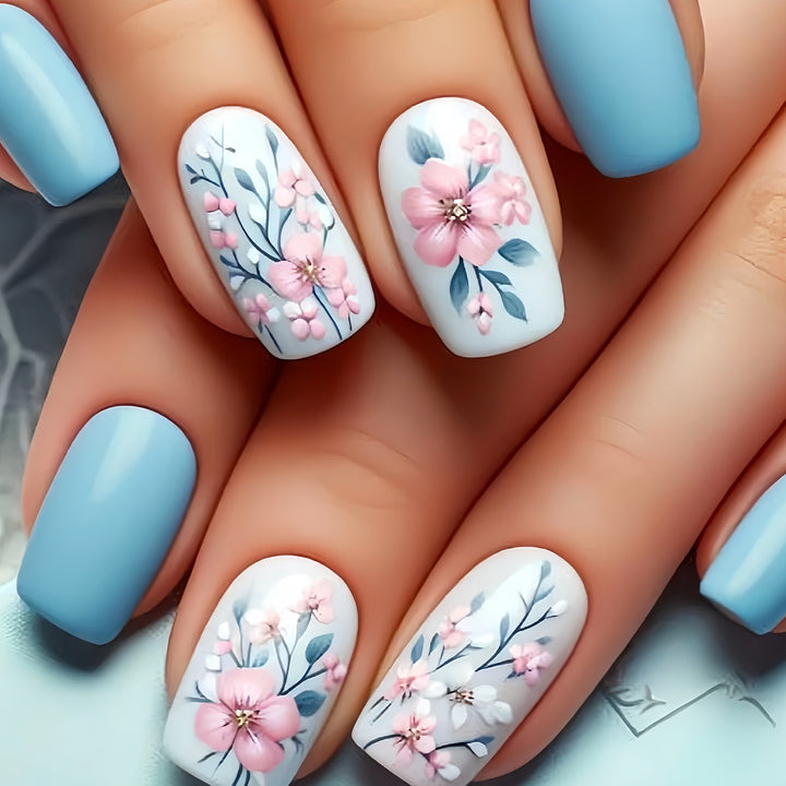 Floral Design Nail Art Extensions Stornfield