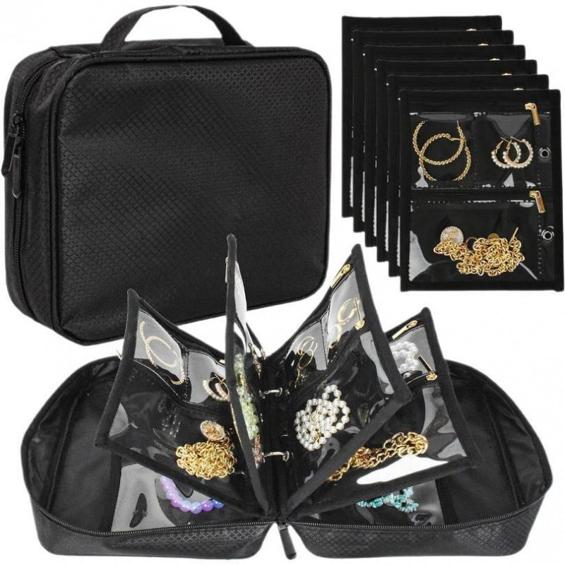 Jewelry Organizer Bag with Multiple Transparent Compartments Stornfield
