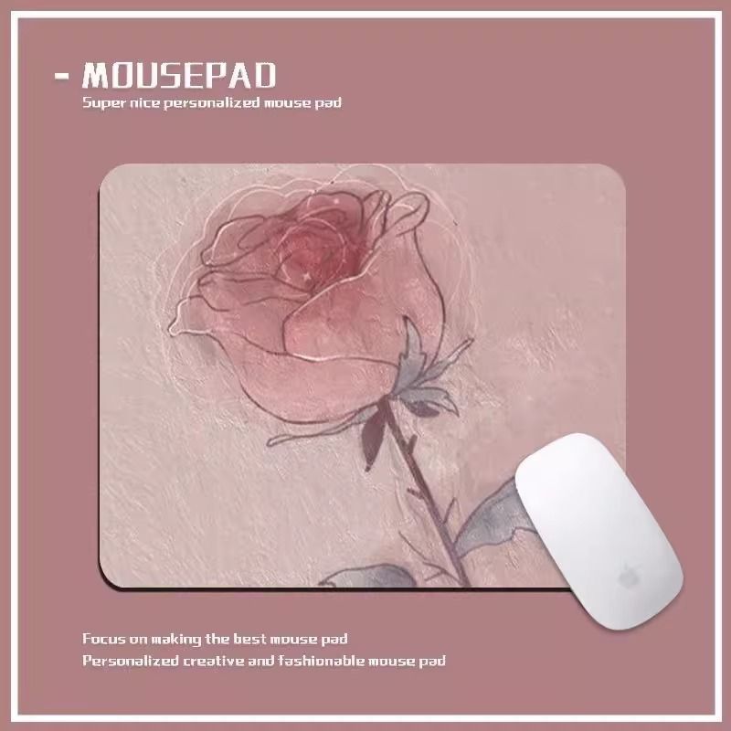 Artistic Floral-Themed Mouse Pad