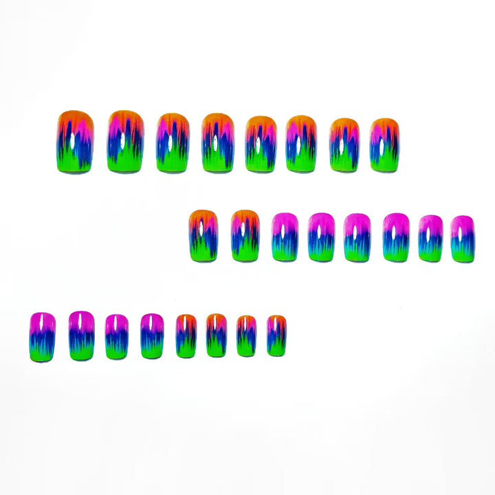 Creative Nail Art in Modern Neon Gradient Design Stornfield