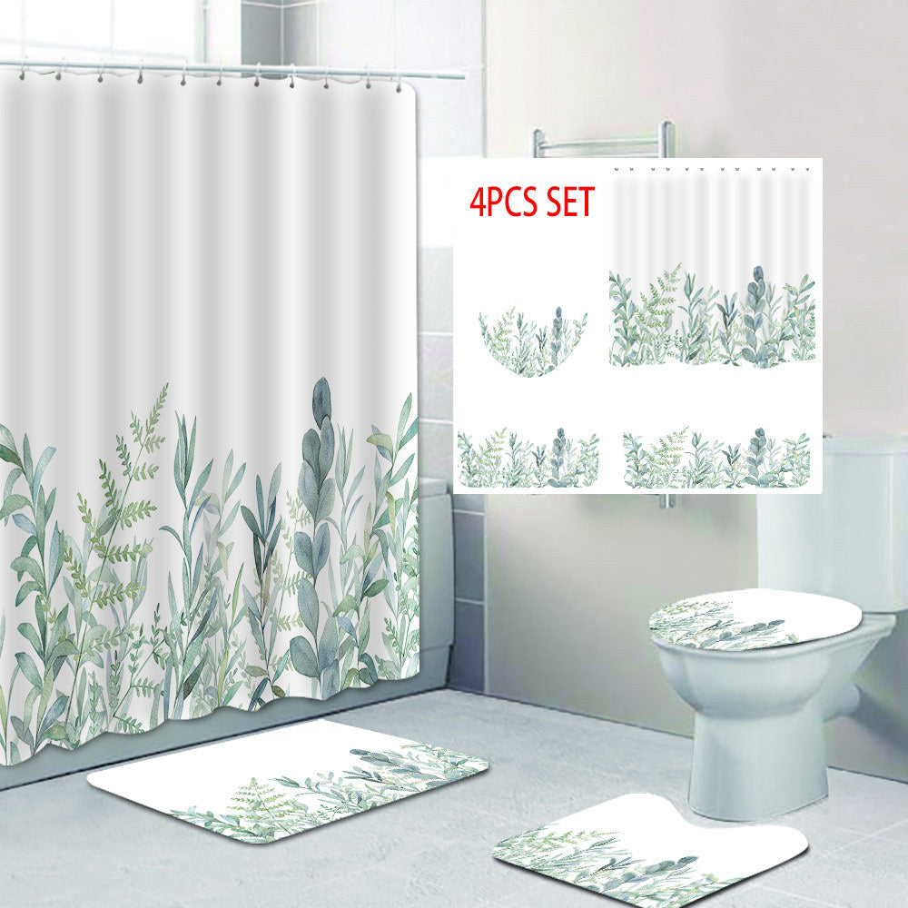 Botanical Leaf Pattern Shower Curtain Stornfield