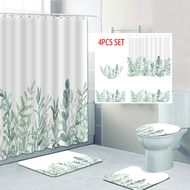 Botanical Leaf Pattern Shower Curtain Stornfield