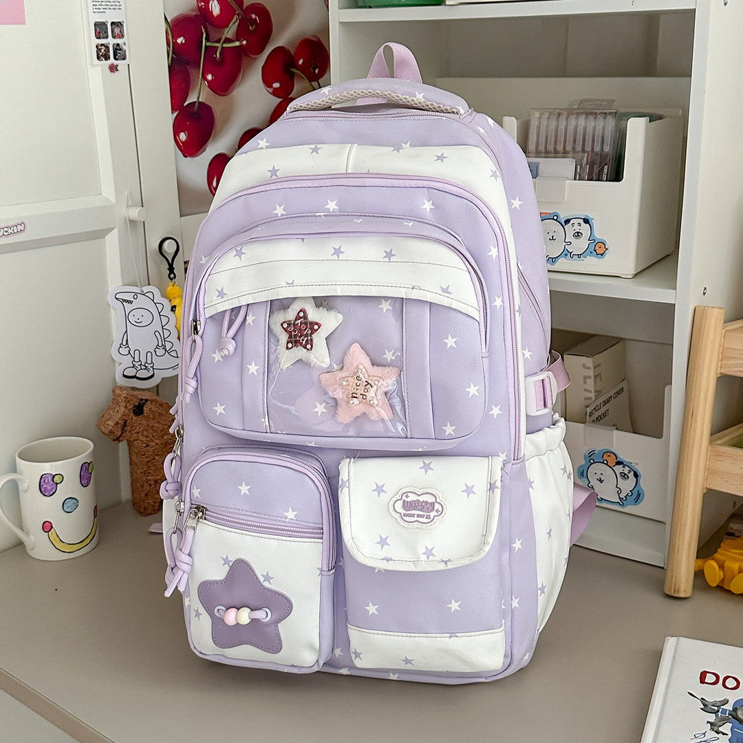 Playful Star-Embellished Backpack Stornfield