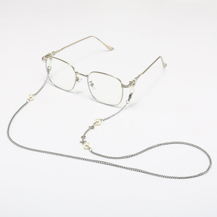 Chic Square Frame Glasses with Decorative Chain Stornfield