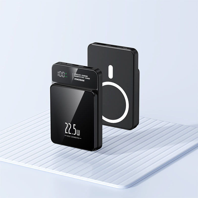 Portable power bank with wireless charging function and digital temperature display Stornfield