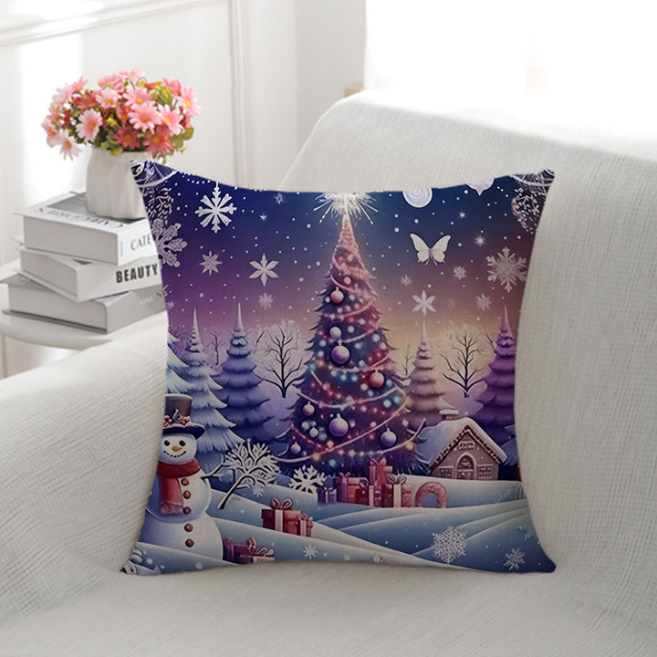 Artistic Holiday-Themed Throw Pillow