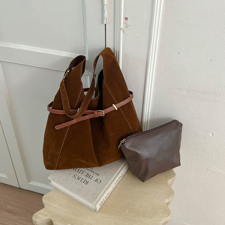 Stylish Suede Tote Bag