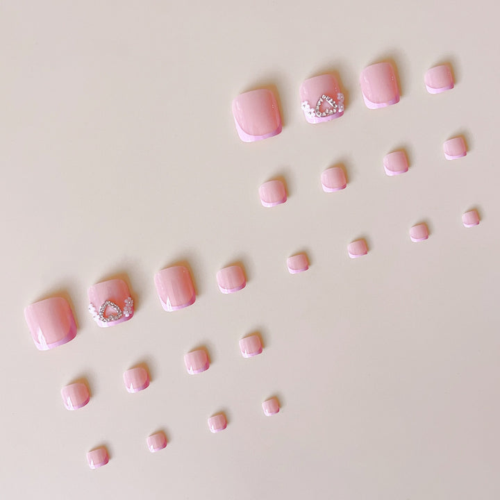 Nail art set with elegant hearts and glitter decorations Stornfield