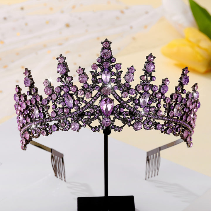 Ladies Opulent Tiara with Black Crystal Detailing Stornfield