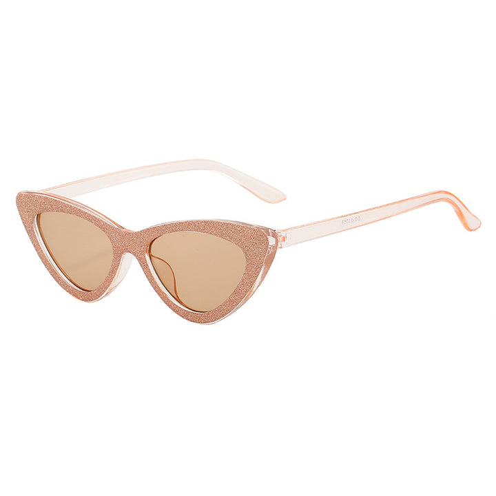 Ladies Cat-Eye Sunglasses with Glamorous Glitter Frame Stornfield