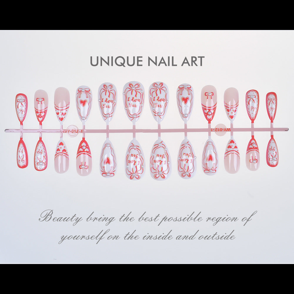 Romantic Message Press-On Nails Stornfield