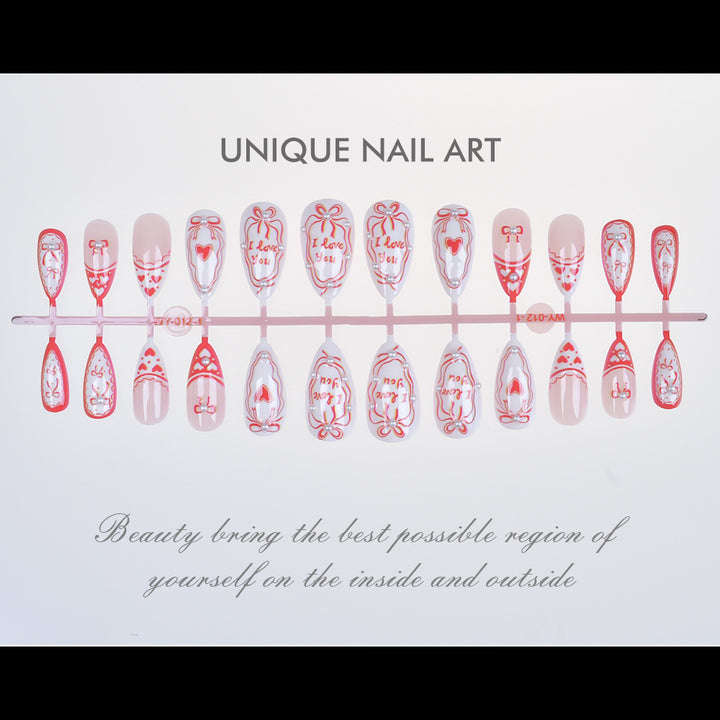 Romantic Message Press-On Nails Stornfield