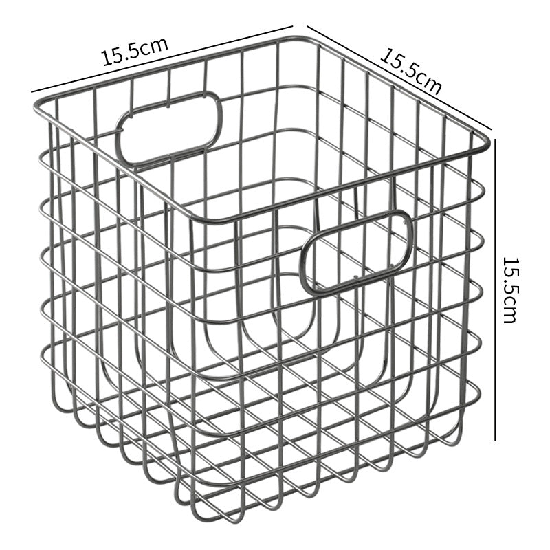 Unisex Wire Storage Basket with Ergonomic Handles Stornfield