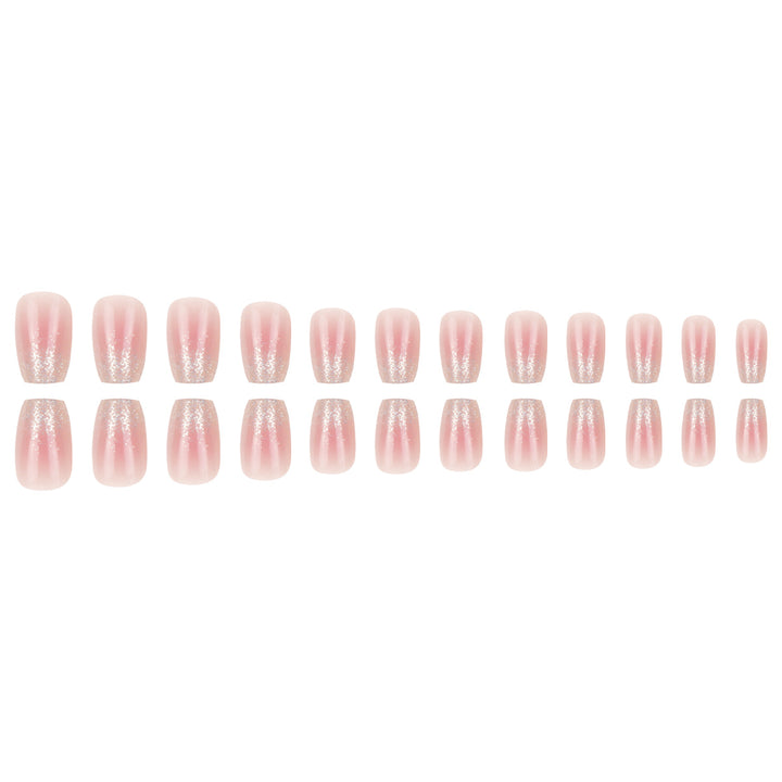 Long Glittered Ombre Press-On Nails Stornfield