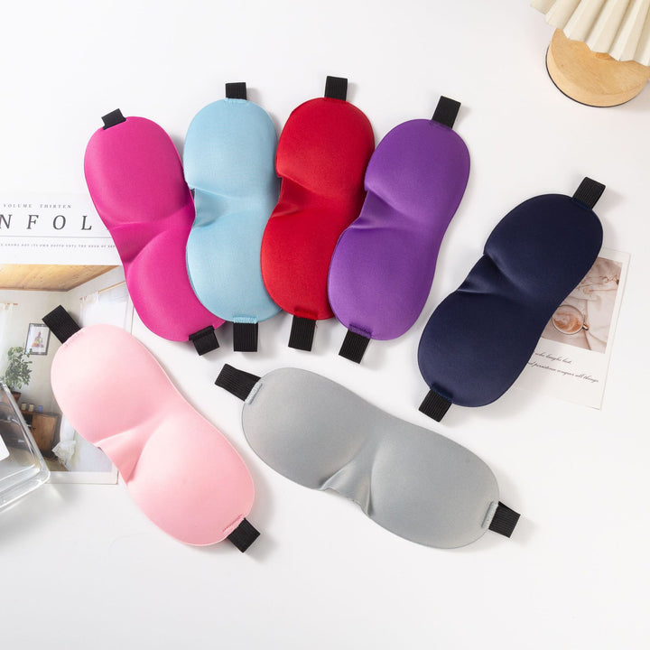Unisex nan anatomically shaped sleep mask with formed eye sockets, lightweight foam core, and elastic comfort band Stornfield