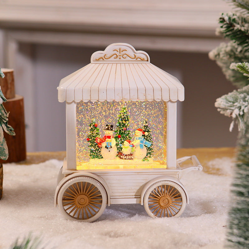 Decorative light lantern with snow globe Stornfield