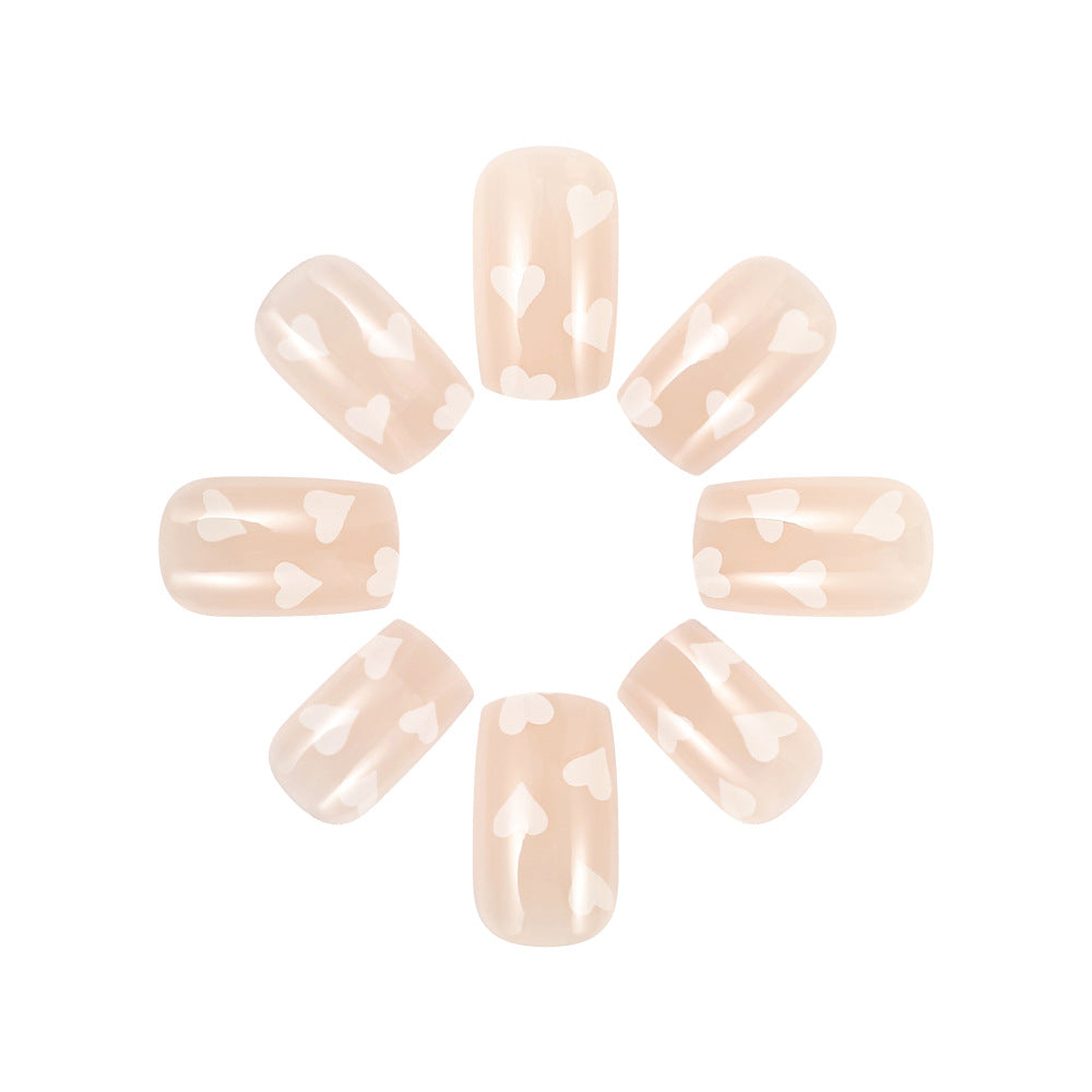 Heart-Patterned Nail Art Design Stornfield