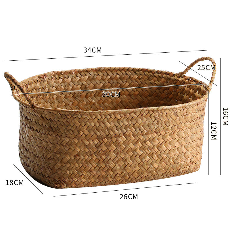 Unisex Handwoven Storage Basket with Practical Carrying Handles Stornfield