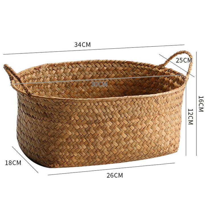 Natural Woven Storage Basket with Ergonomic Handles Stornfield
