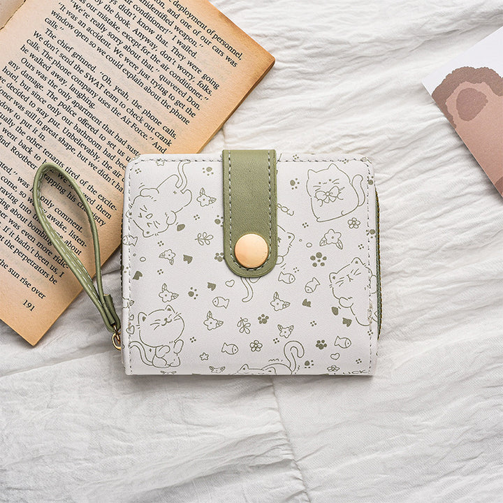 Cute Cat-Themed Zippered Coin Wallet Stornfield