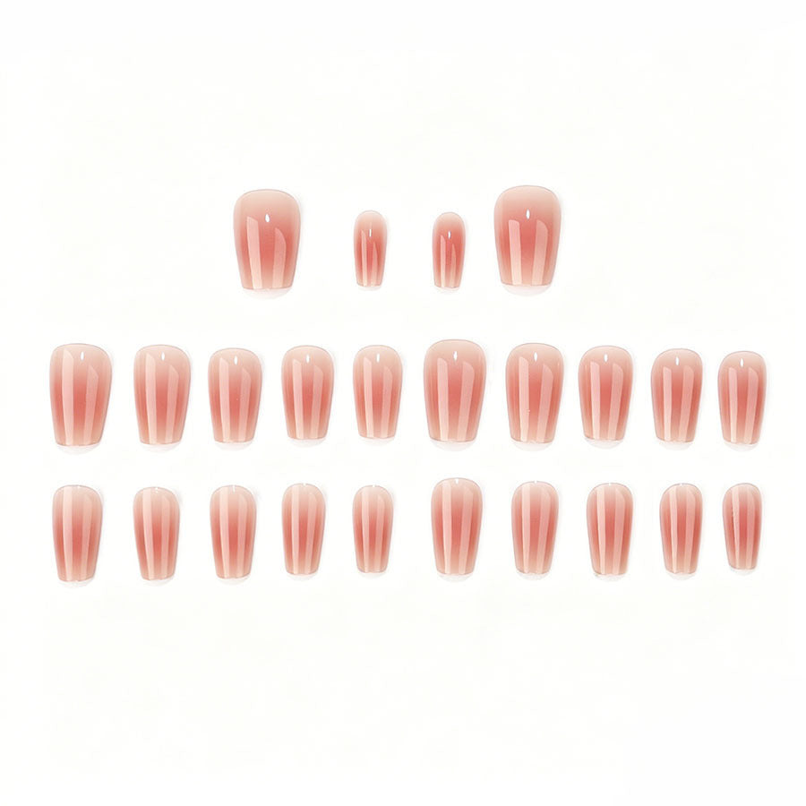 Artificial nail set with elegant high gloss and natural finish Stornfield