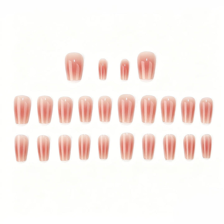 Artificial nail set with elegant high gloss and natural finish Stornfield