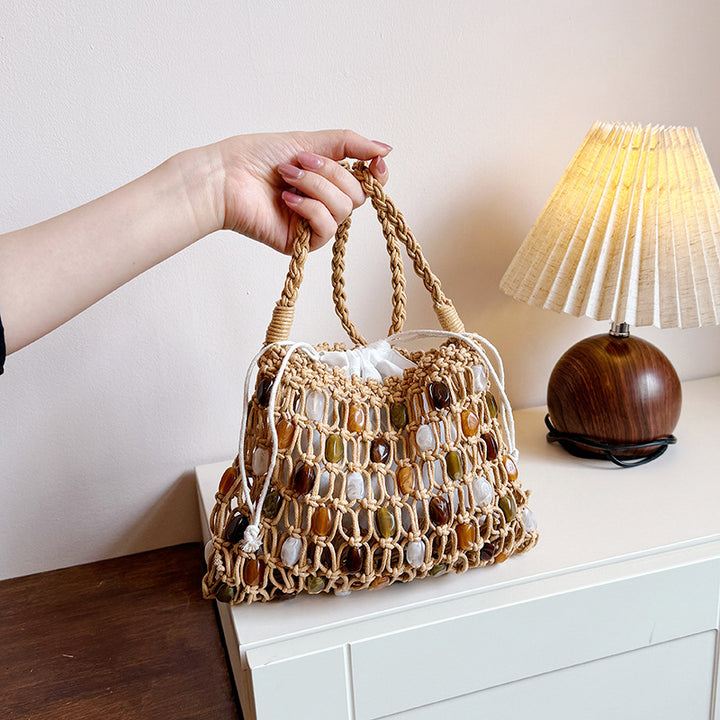 Artistic Woven Beach Tote Bag