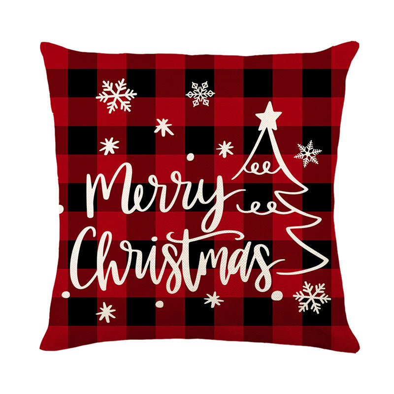 Buffalo-Check Holiday Believe Script Throw Pillow Cover