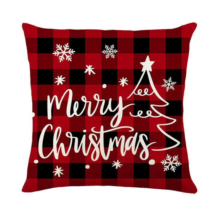 Buffalo-Check Holiday Believe Script Throw Pillow Cover