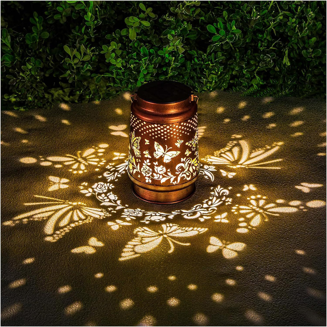 Intricate Metal Shadow Projection Table Lamp With Rechargeable LED Stornfield