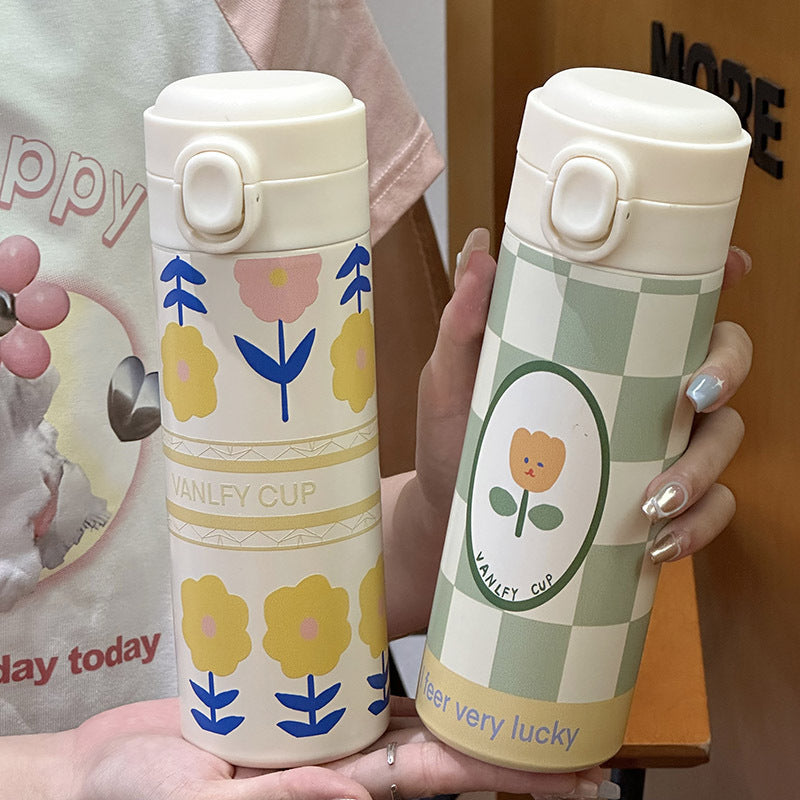Ladies Insulated Bottle with Cute Floral Pattern Stornfield