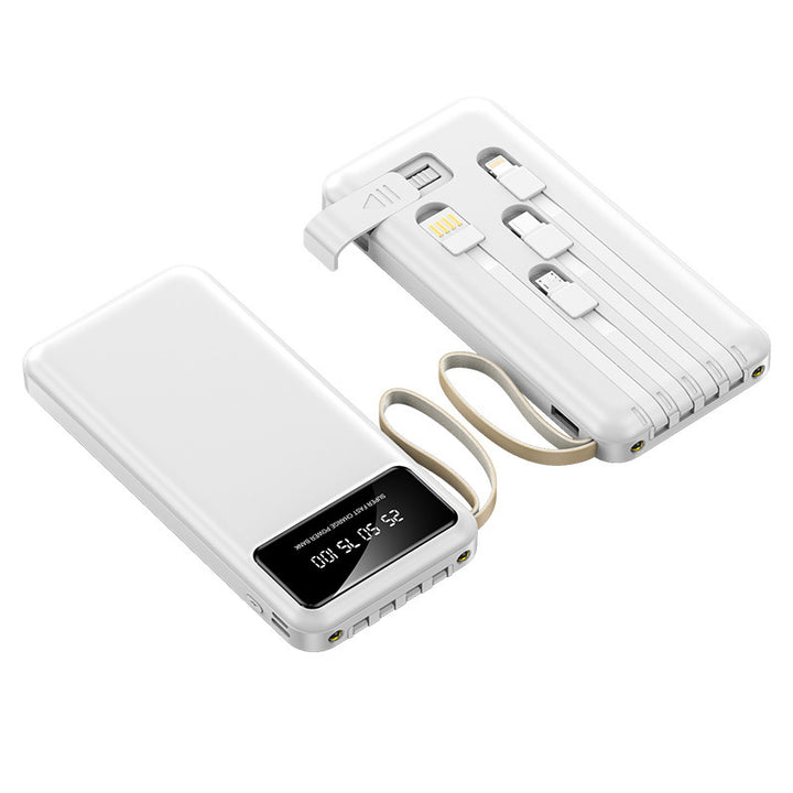 Portable power bank with integrated multifunctional charging cable and digital display Stornfield