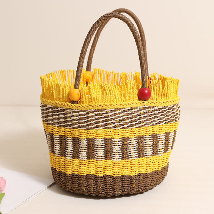 Stylish tote bag with colorful fringes Stornfield