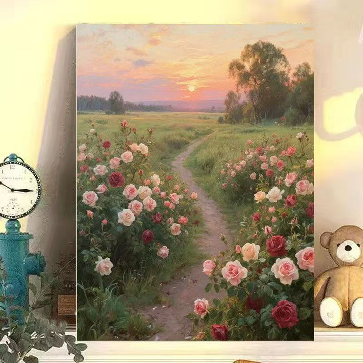 Floral Cat-Themed Canvas Wall Art Stornfield