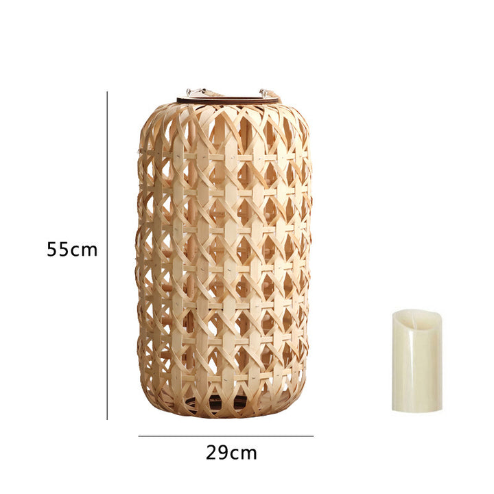 Elegant lantern made of handwoven natural material Stornfield