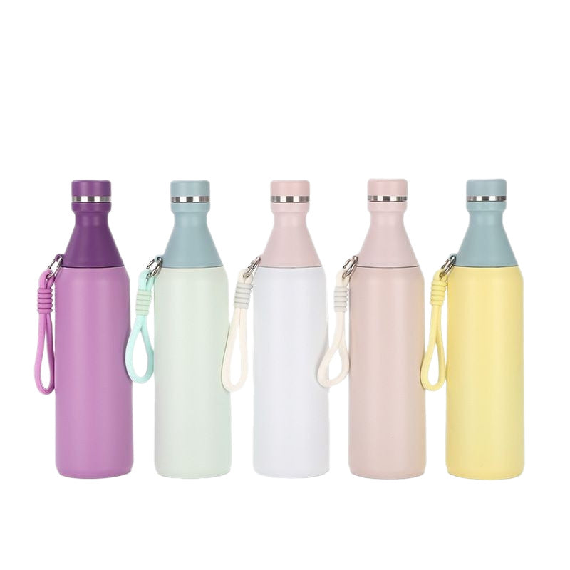 Ladies insulated drinking bottle with practical carrying strap Stornfield