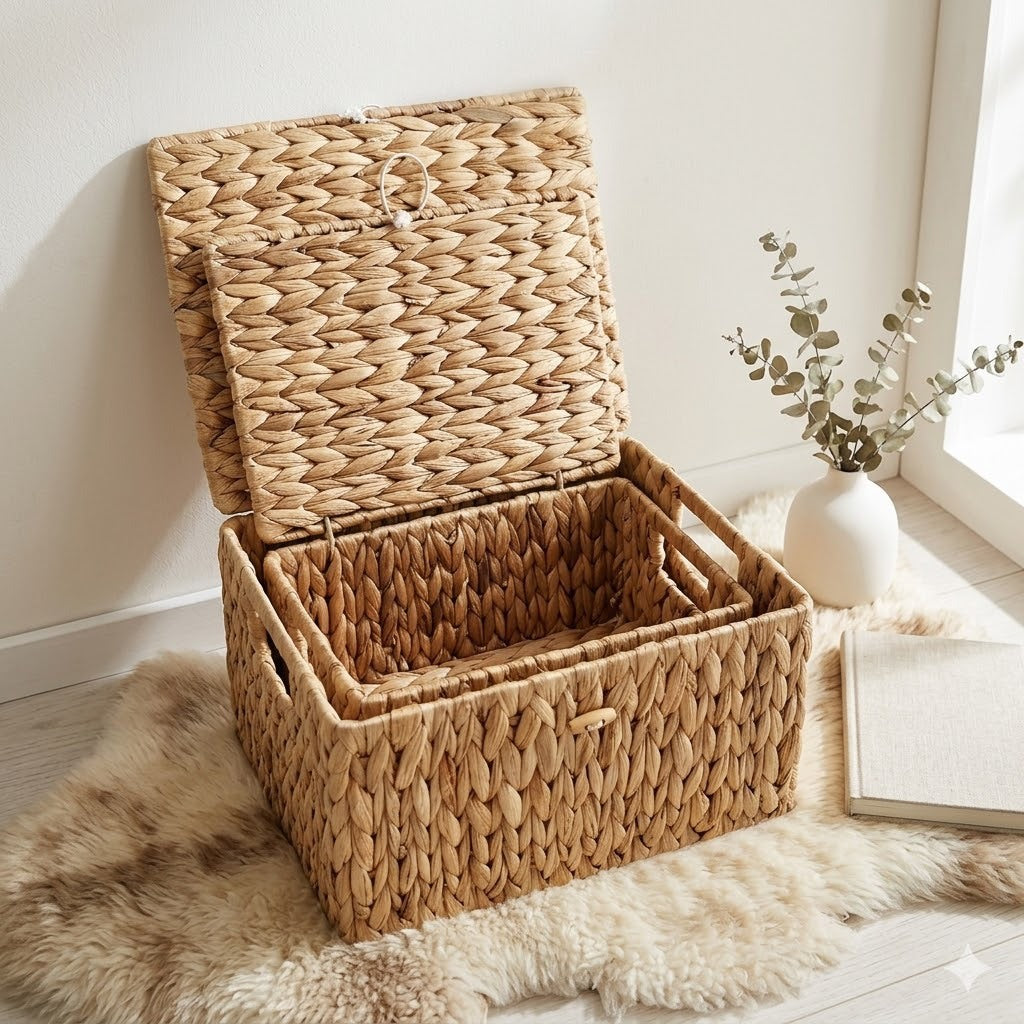 Handcrafted Storage Basket Made of Natural Materials Stornfield